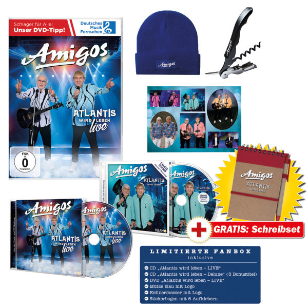 Amigos - Atlantis wird leben (Live Edition) Fanbox + GRATIS Schreibset