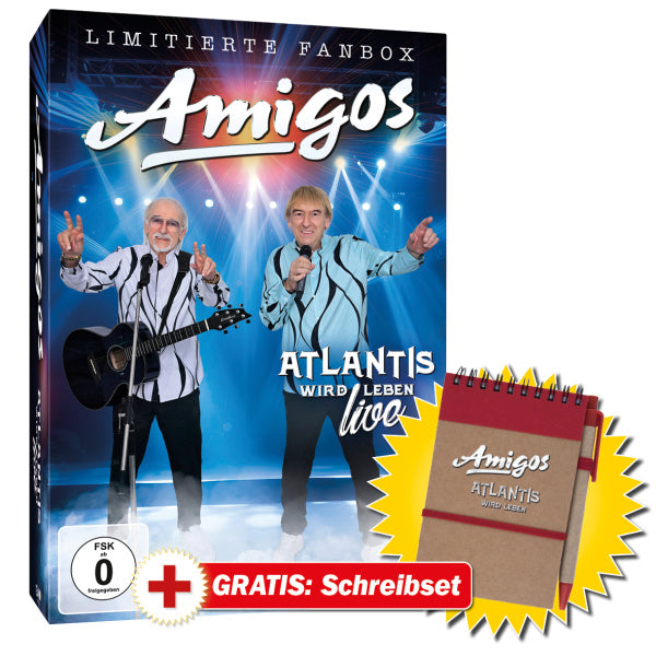 Amigos - Atlantis wird leben (Live Edition) Fanbox + GRATIS Schreibset