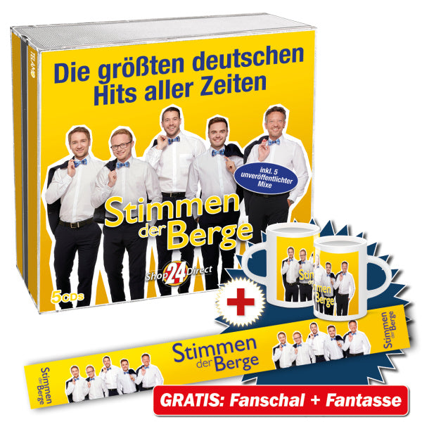 Stimmen der Berge Die größten deutschen Hits aller Zeiten + GRATIS Fanschal & Tasse