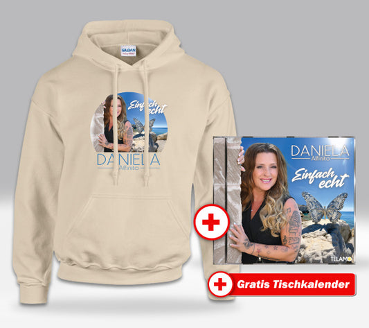 Daniela Alfinito - Einfach echt Fan-Set Kapuzenpulli + CD + GRATIS Tischkalender