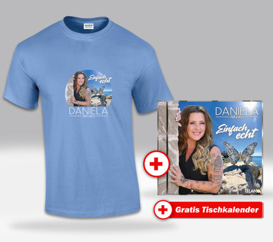 Daniela Alfinito - Einfach echt Fan-Set T-Shirt + CD + GRATIS Tischkalender