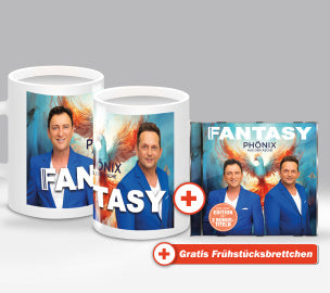 Fantasy - Phönix aus der Asche Fan-Set Tasse + CD + GRATIS Frühstücksbrettchen