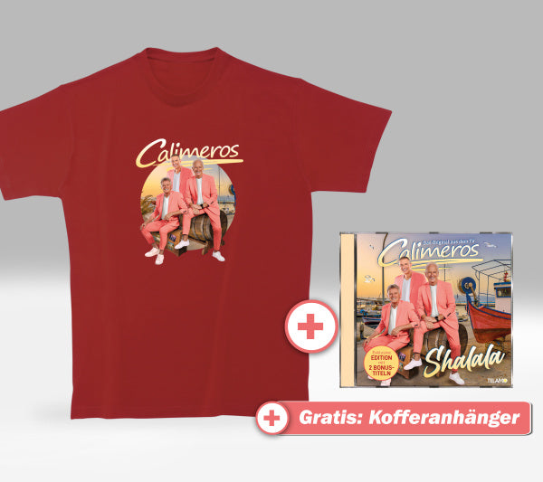 Calimeros - Shalala Fan-Set T-Shirt + CD + GRATIS Kofferanhänger