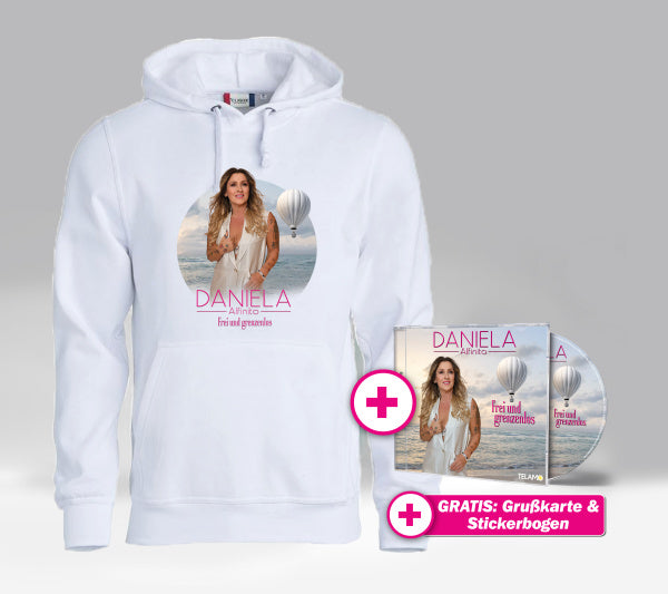 Daniela Alfinito Frei und grenzenlos Fan-Set Kapuzenpulli + CD
