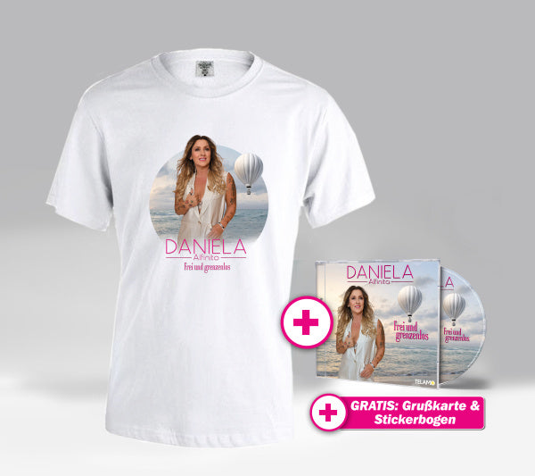 Daniela Alfinito Frei und grenzenlos Fan-Set T-Shirt + CD