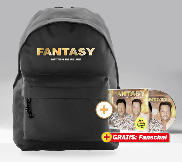 Fantasy Mitten im Feuer Fan-Set Rucksack + CD + GRATIS Fanschal